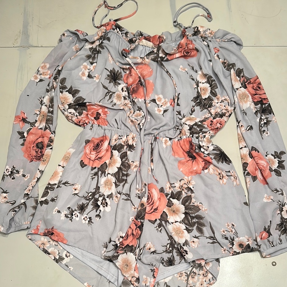 Altar’d State Floral Long Sleeve Romper